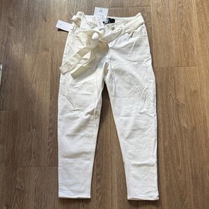 3x1 Cream Button-Up Pants